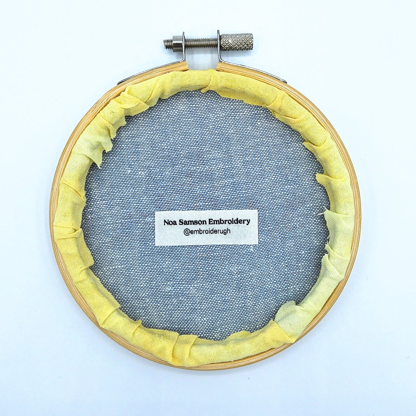 Metallic Multicolor & Yellow Tie-Dye Ugh Embroidery Hoop Art