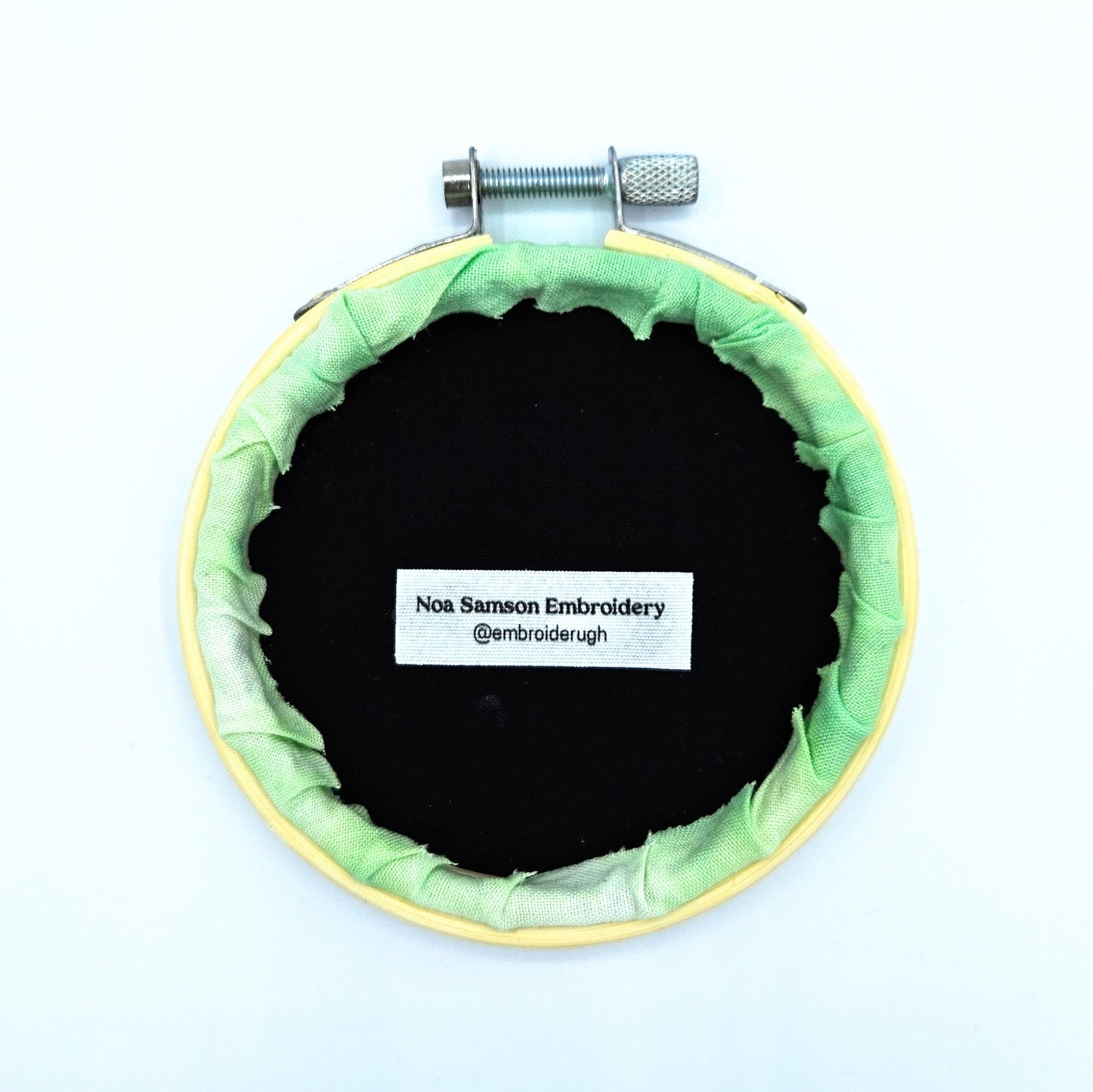 Metallic Orange & Green Tie-Dye Ugh Embroidery Hoop Art