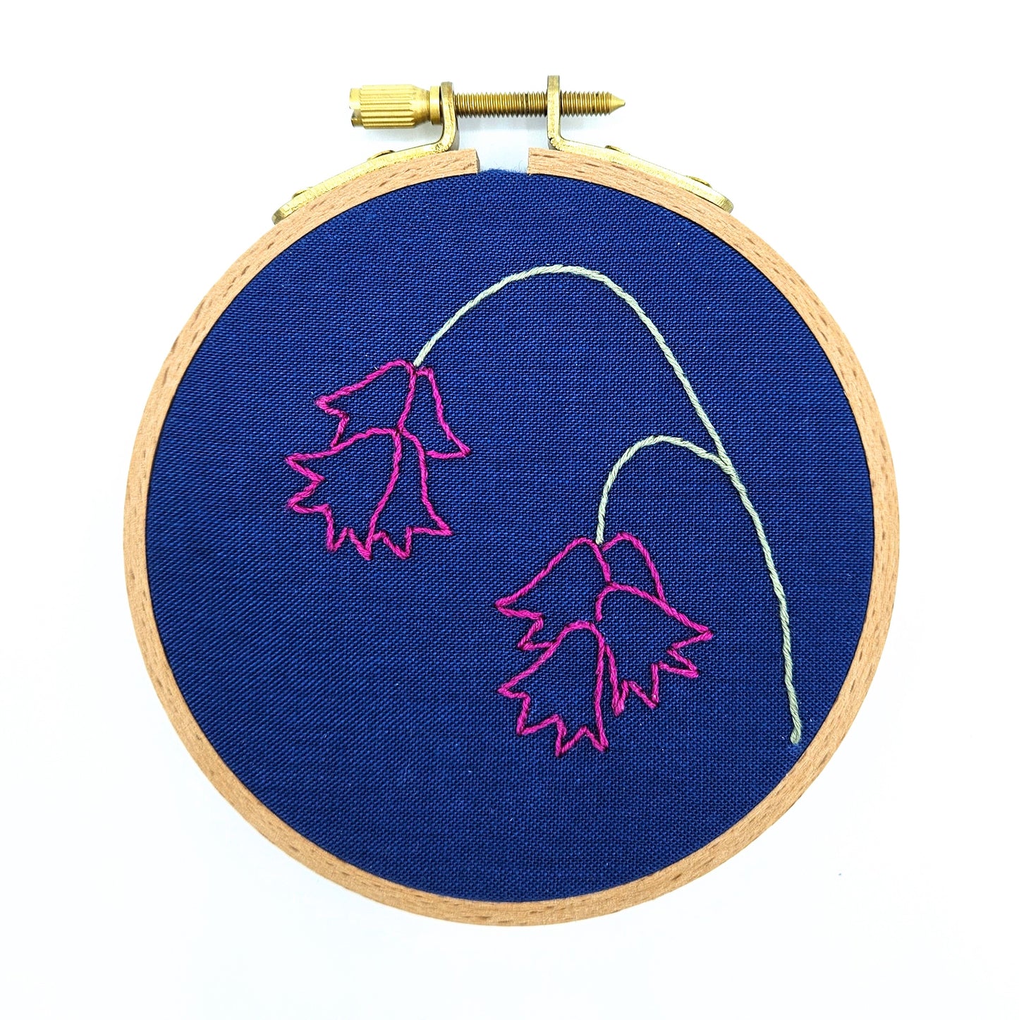 Angel's Fishing Rod Flower Embroidery Hoop Art