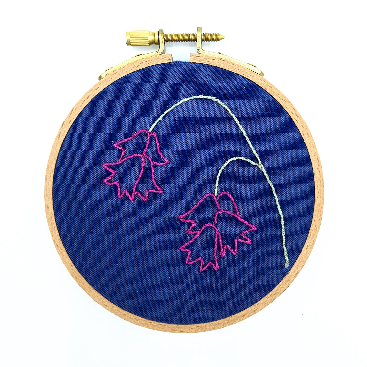 Angel's Fishing Rod Flower Embroidery Hoop Art