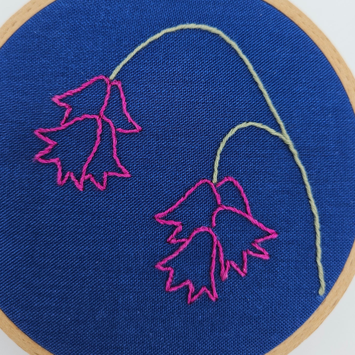 Angel's Fishing Rod Flower Embroidery Hoop Art
