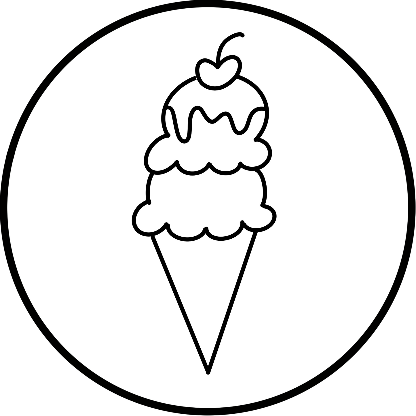 PDF: Ice Cream Cone 5-Stitch Sampler - Beginner Embroidery Pattern