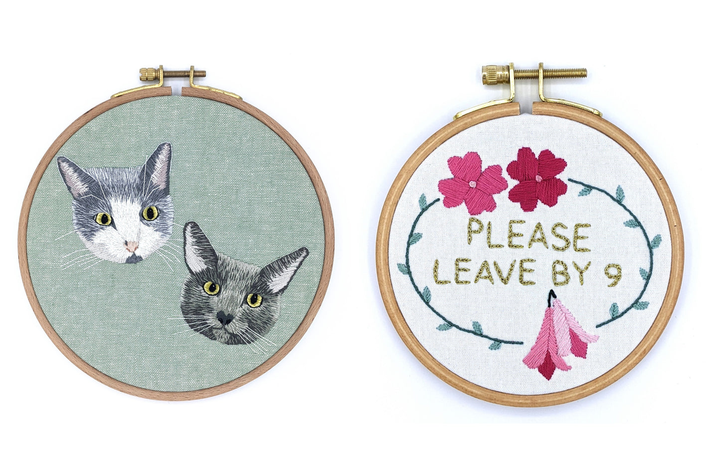 Two embroidery commissions