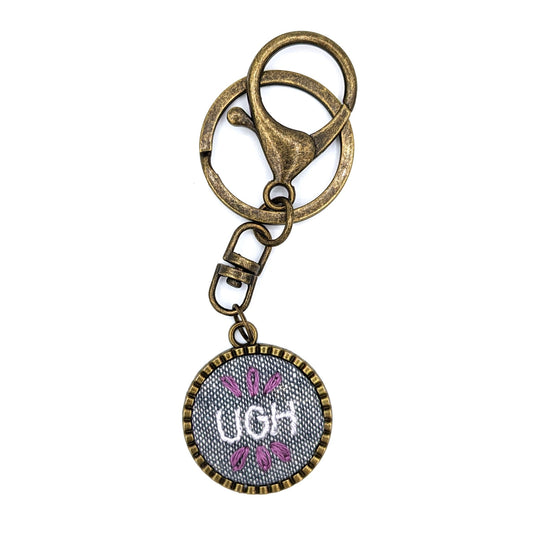 Purple Ugh Keychain (Grey & Bronze)