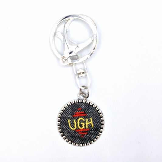 Yellow & Red Ugh Keychain (Grey & Silver)