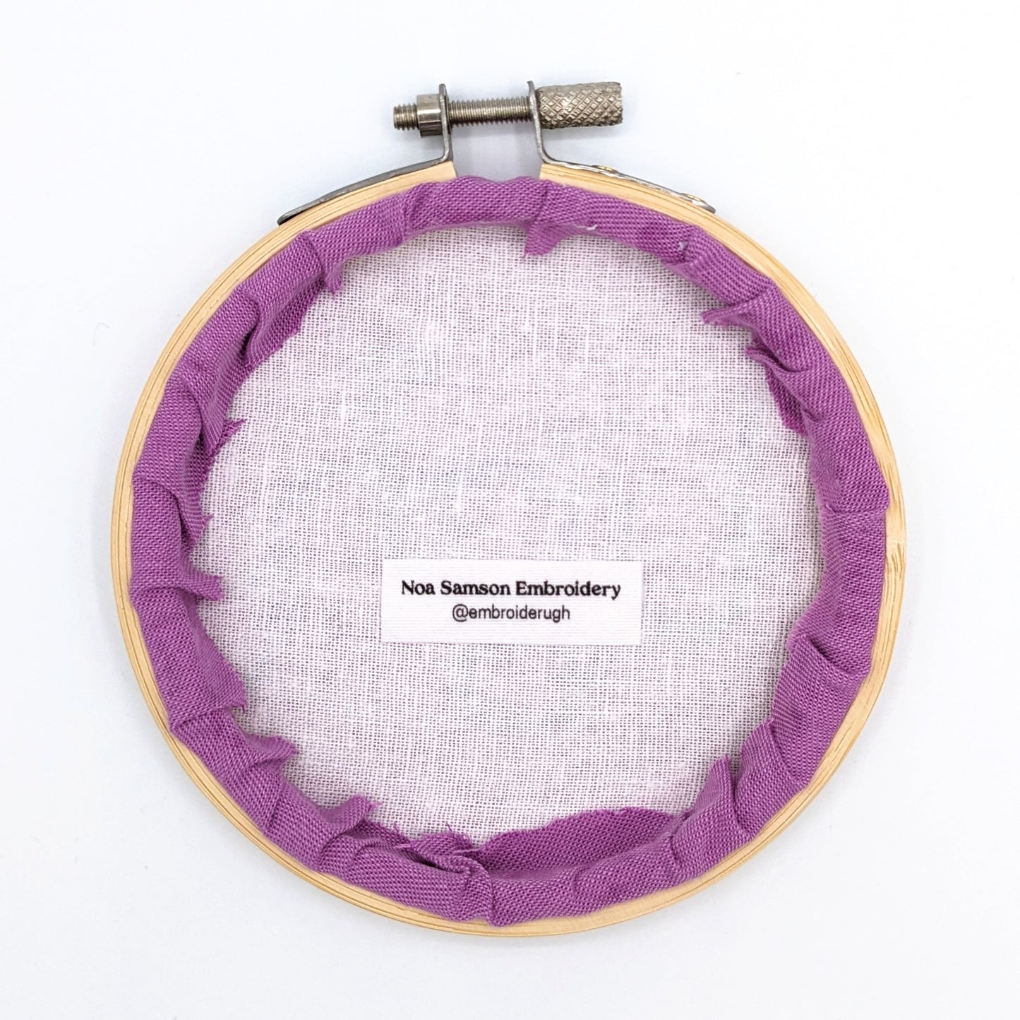 Blue & Purple Ugh Embroidery Hoop Art