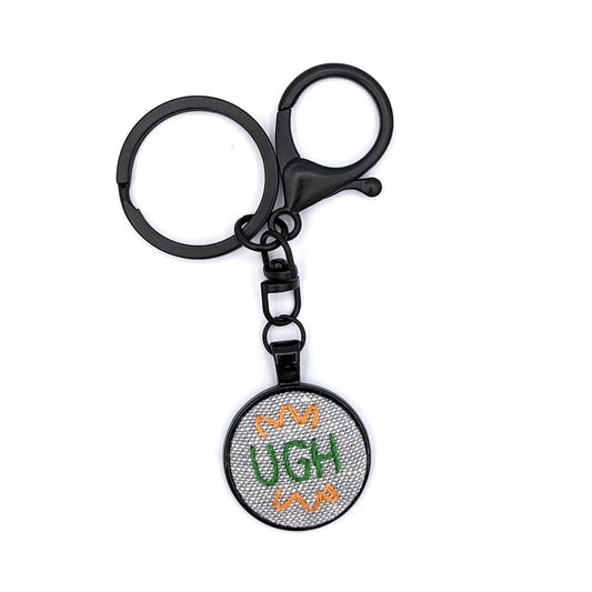 Green & Orange Ugh Keychain (Grey & Black)