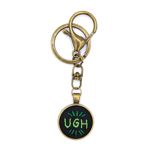 Green Ugh Keychain (Black & Bronze)