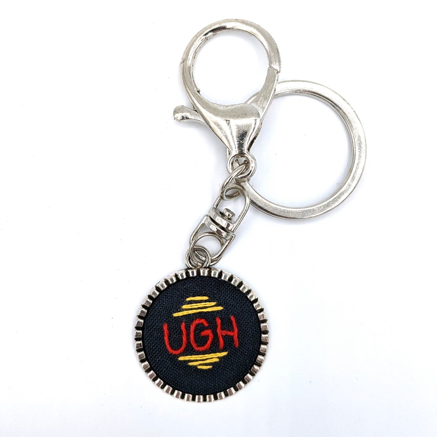 Red & Yellow Ugh Keychain