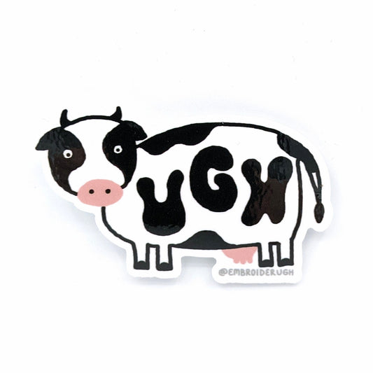 Cow Ugh Sticker