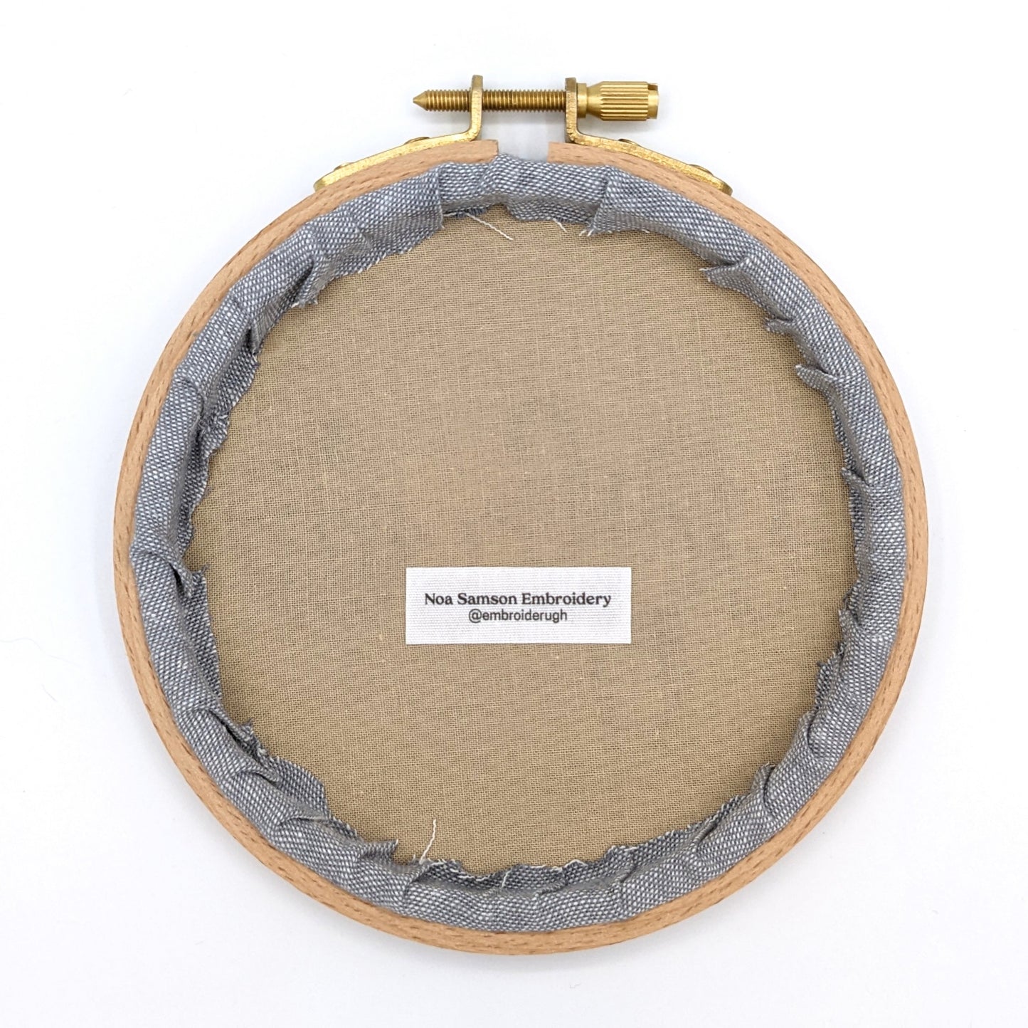 Purple Knitting Ugh Embroidery Hoop Art