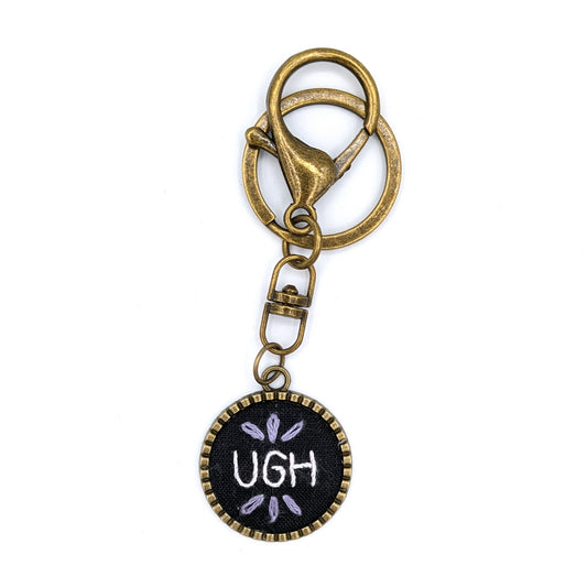 Purple Ugh Keychain (Black & Bronze)
