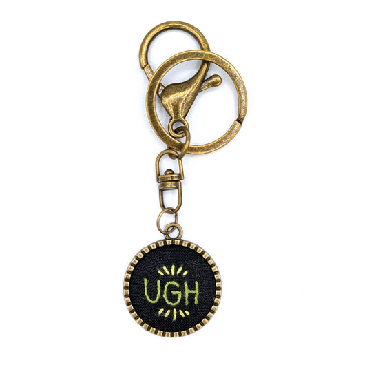 Green Ugh Keychain (Black & Bronze)