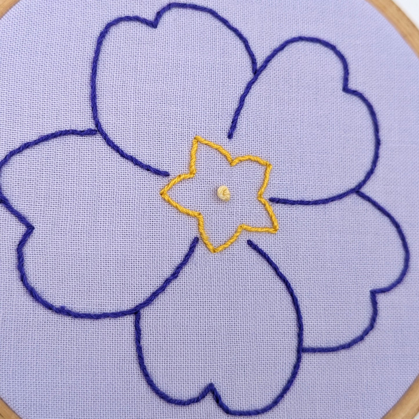 Evening Primrose Flower Embroidery Hoop Art