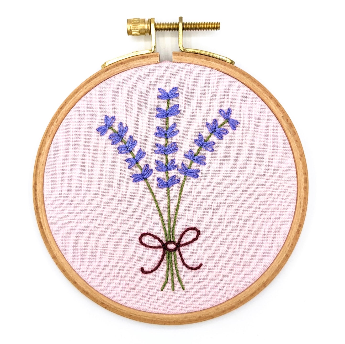 Lavender Flower Embroidery Hoop Art