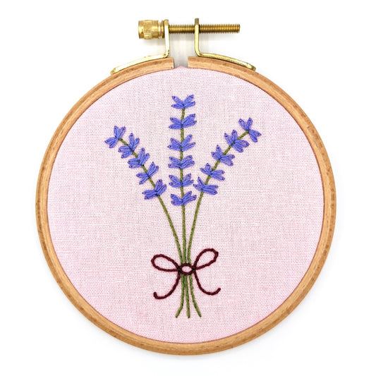 Lavender Flower Embroidery Hoop Art