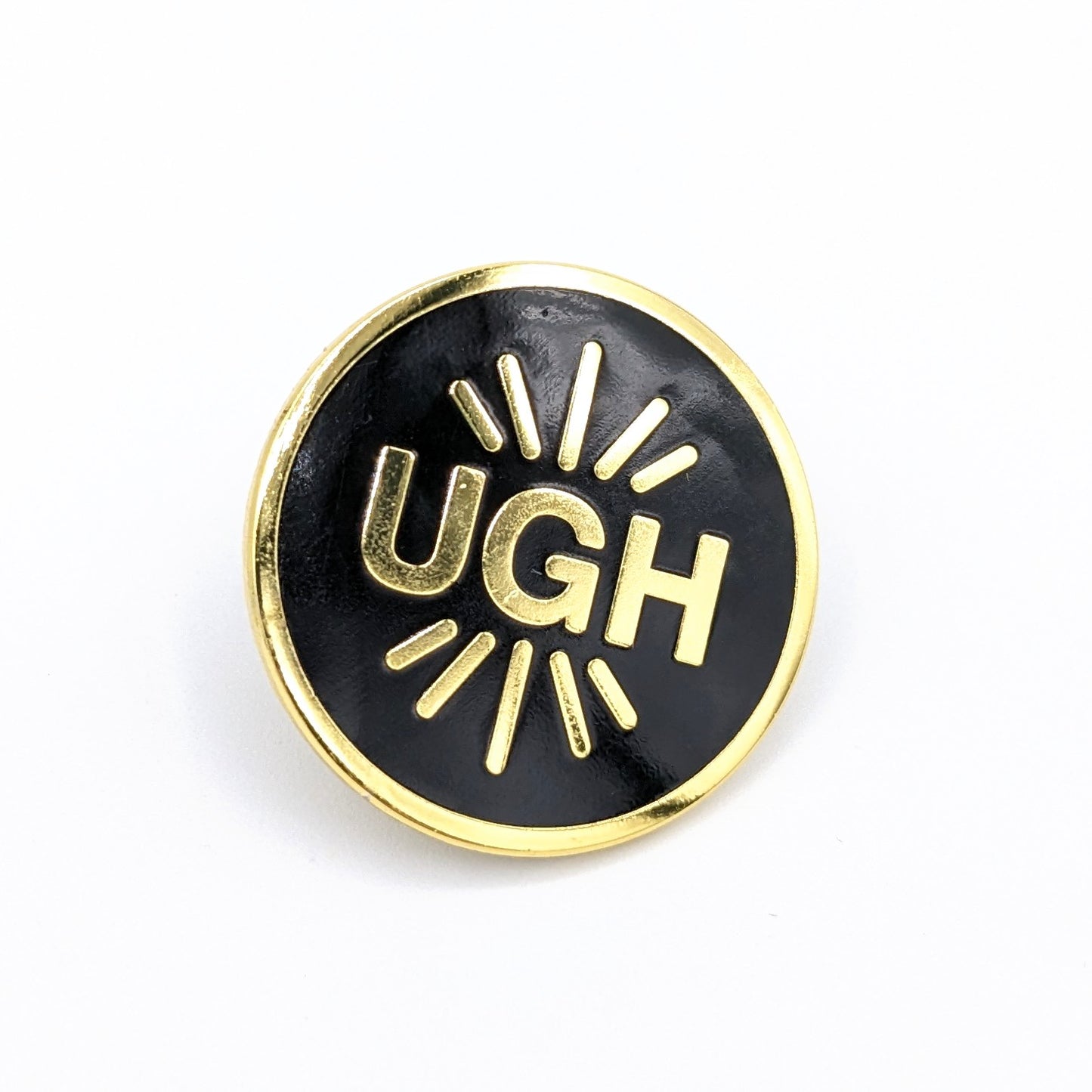 Ugh Enamel Pin (Black & Gold)