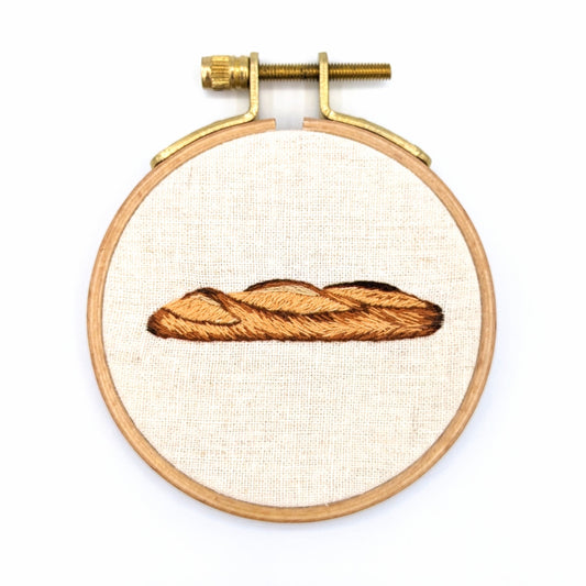 Bread Loaf Embroidery Hoop Art