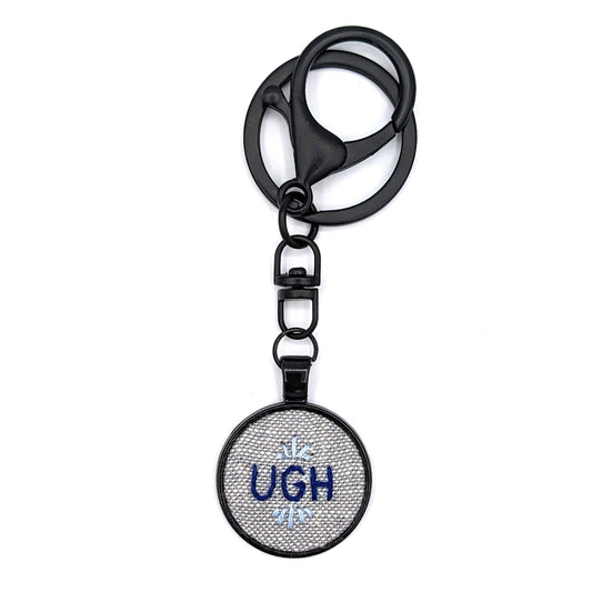 Blue Ugh Keychain (Grey & Black)