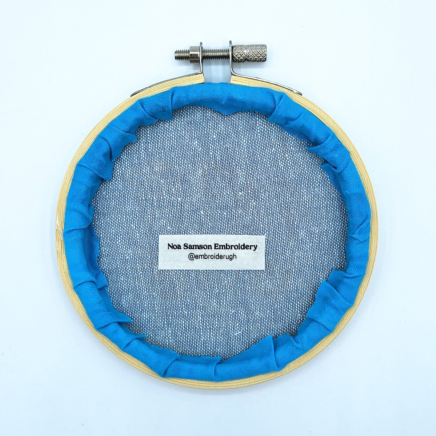 Metallic Multicolor & Teal Tie-Dye Ugh Embroidery Hoop Art