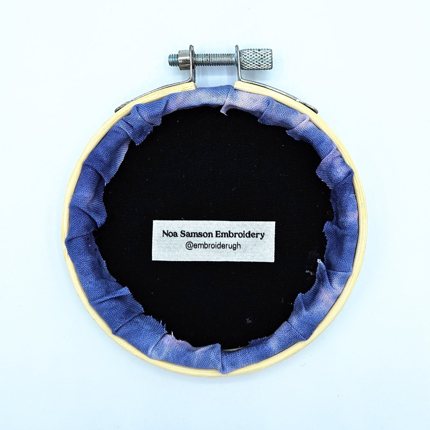 Metallic Gold & Purple Tie-Dye Ugh Embroidery Hoop Art