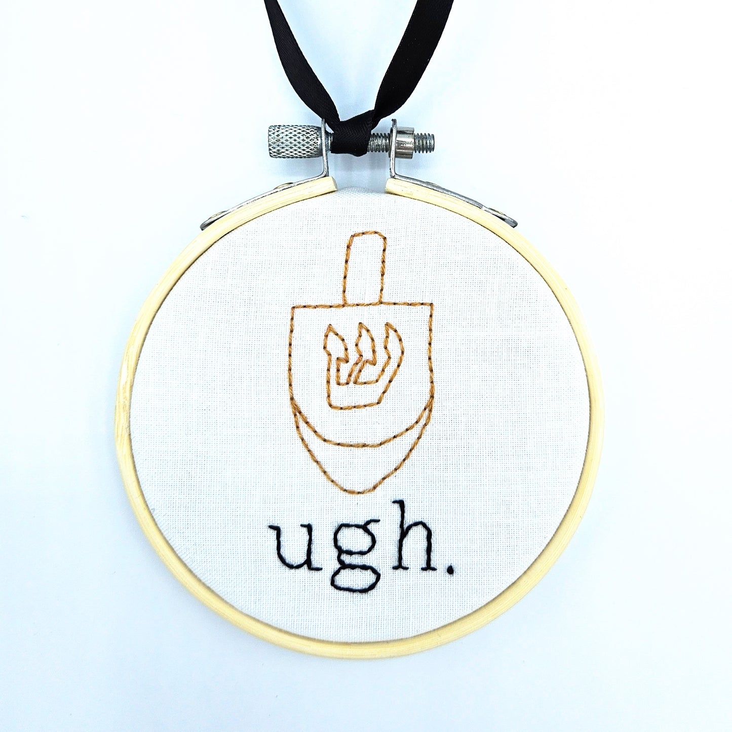 Dreidel Ugh Hanukkah Ornament