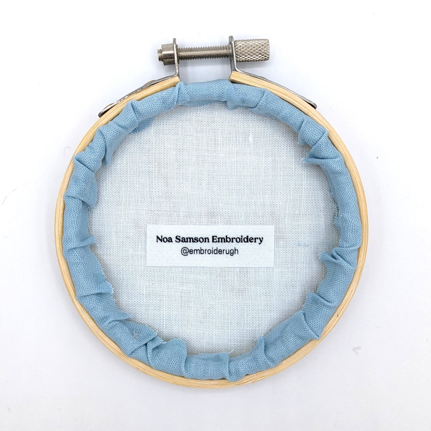 Mauve & Blue Ugh Embroidery Hoop Art