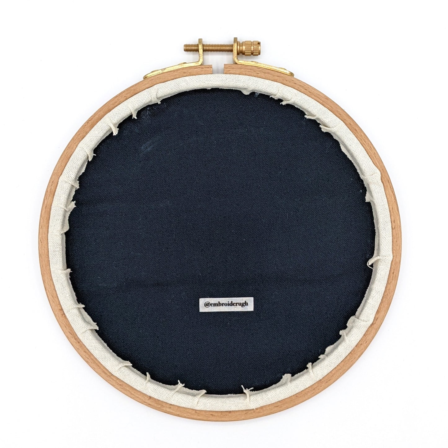Flannel Stripe Ugh Embroidery Hoop Art