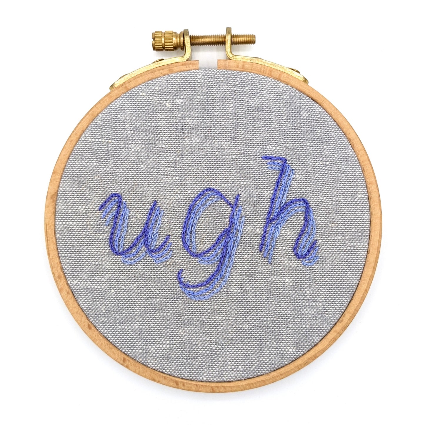 Purple Shadow Ugh Embroidery Hoop Art