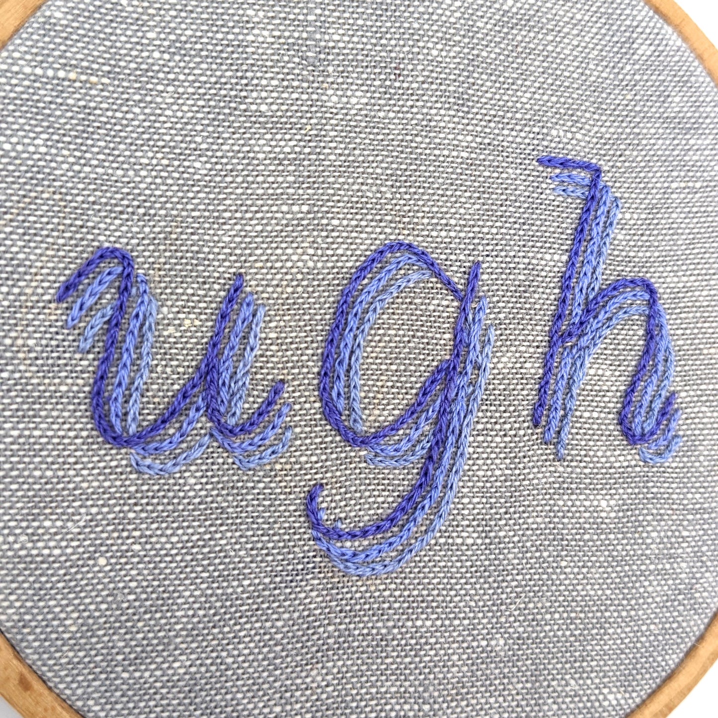Purple Shadow Ugh Embroidery Hoop Art