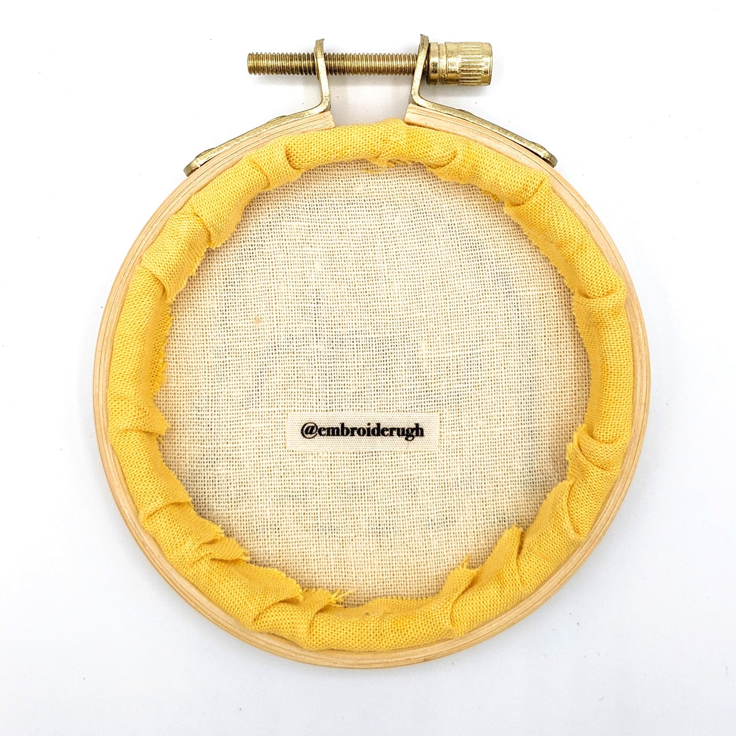 Yellow Tombstone Ugh Embroidery Hoop Art