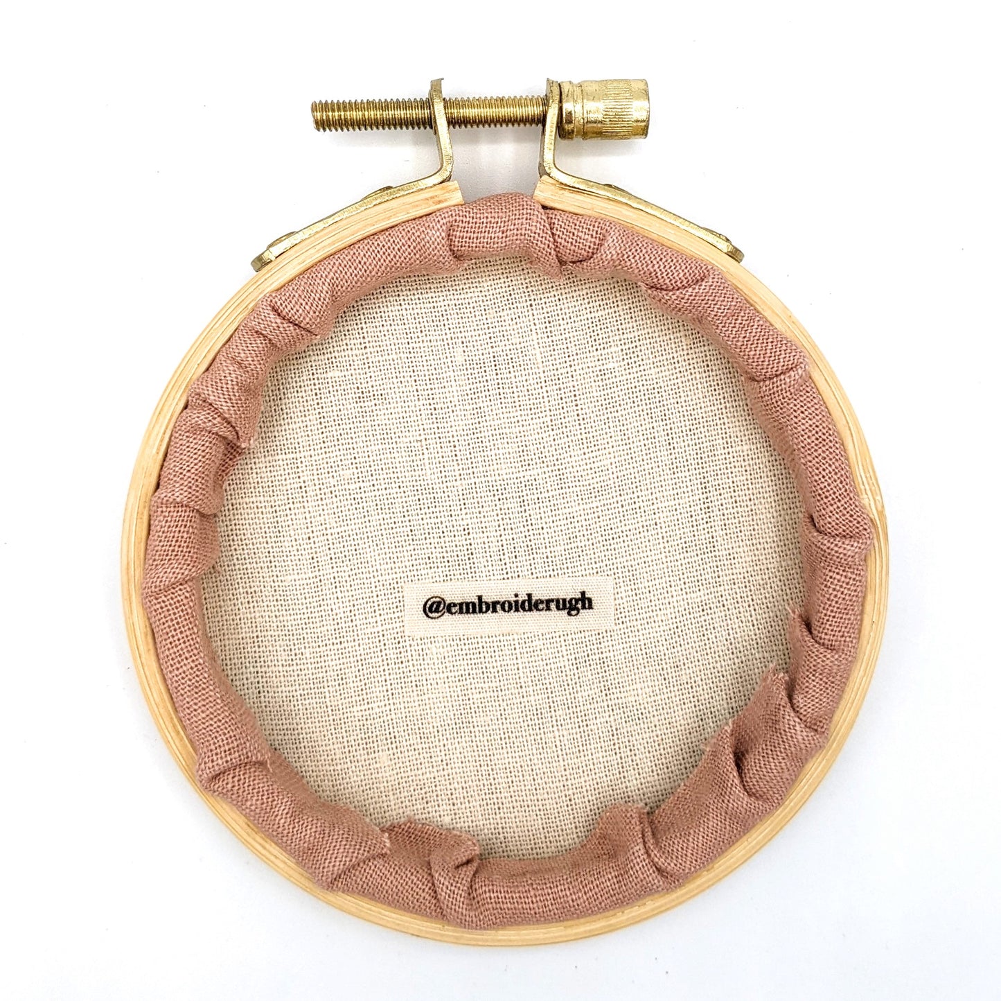 Peach Tombstone Ugh Embroidery Hoop Art