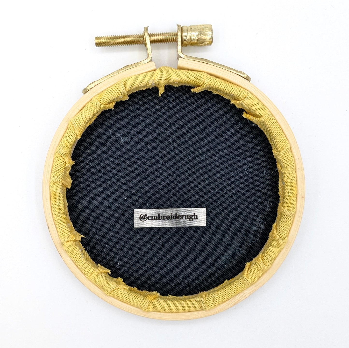 Fuschia & Yellow Ugh Embroidery Hoop Art