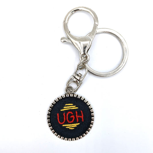 Red & Yellow Ugh Keychain