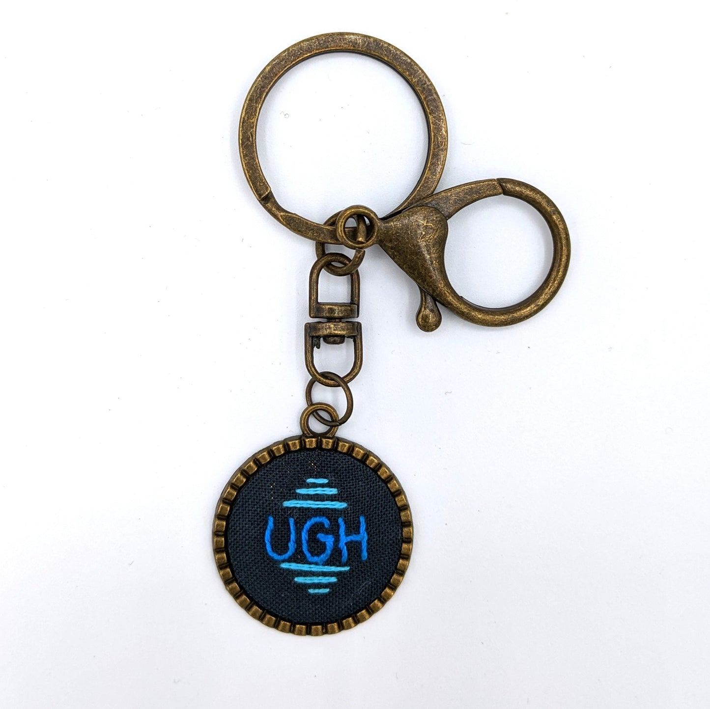 Blue & Teal Ugh Keychain