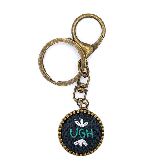 Green & Grey Ugh Keychain