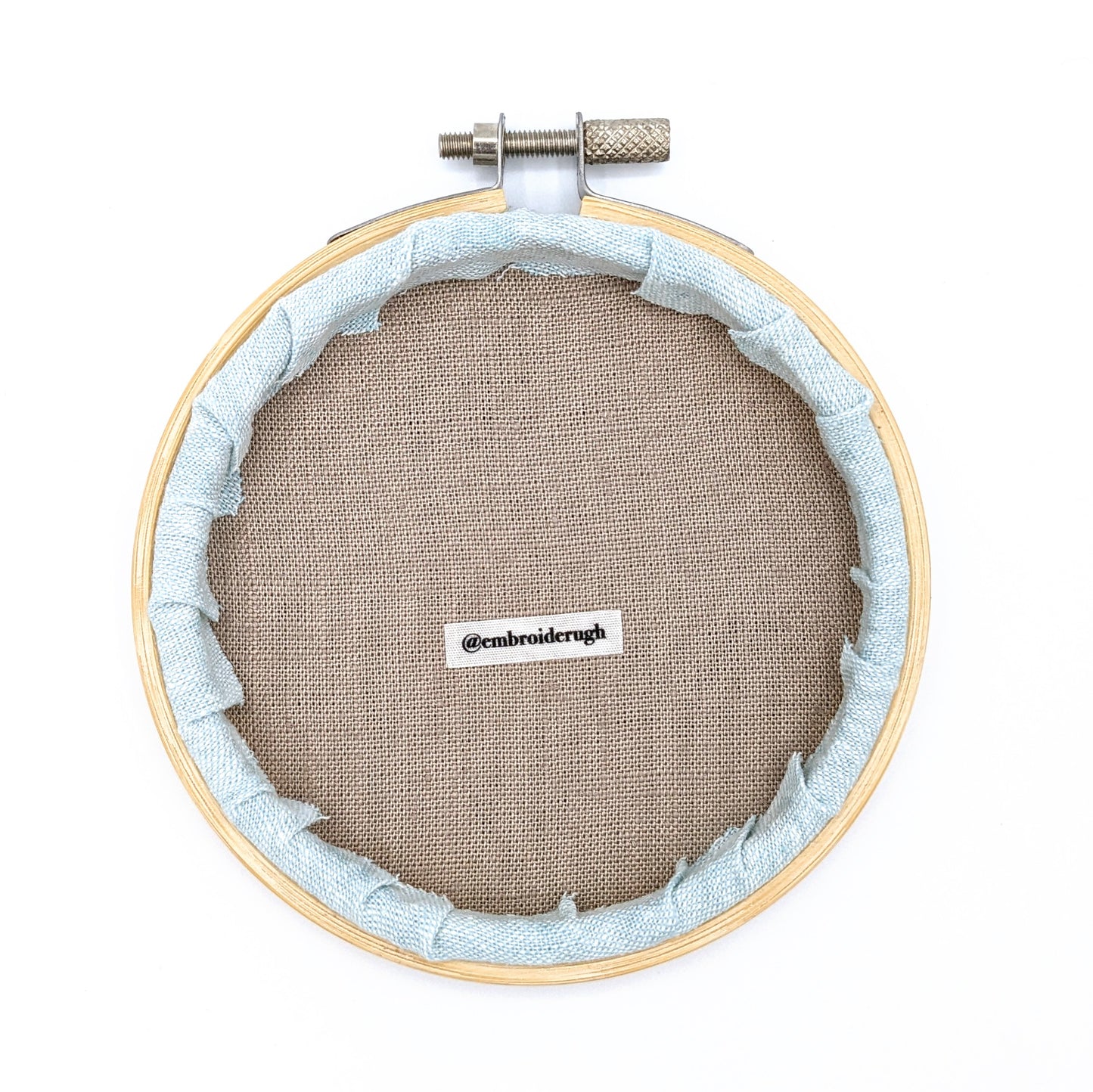 Seafoam Bat Ugh Embroidery Hoop Art