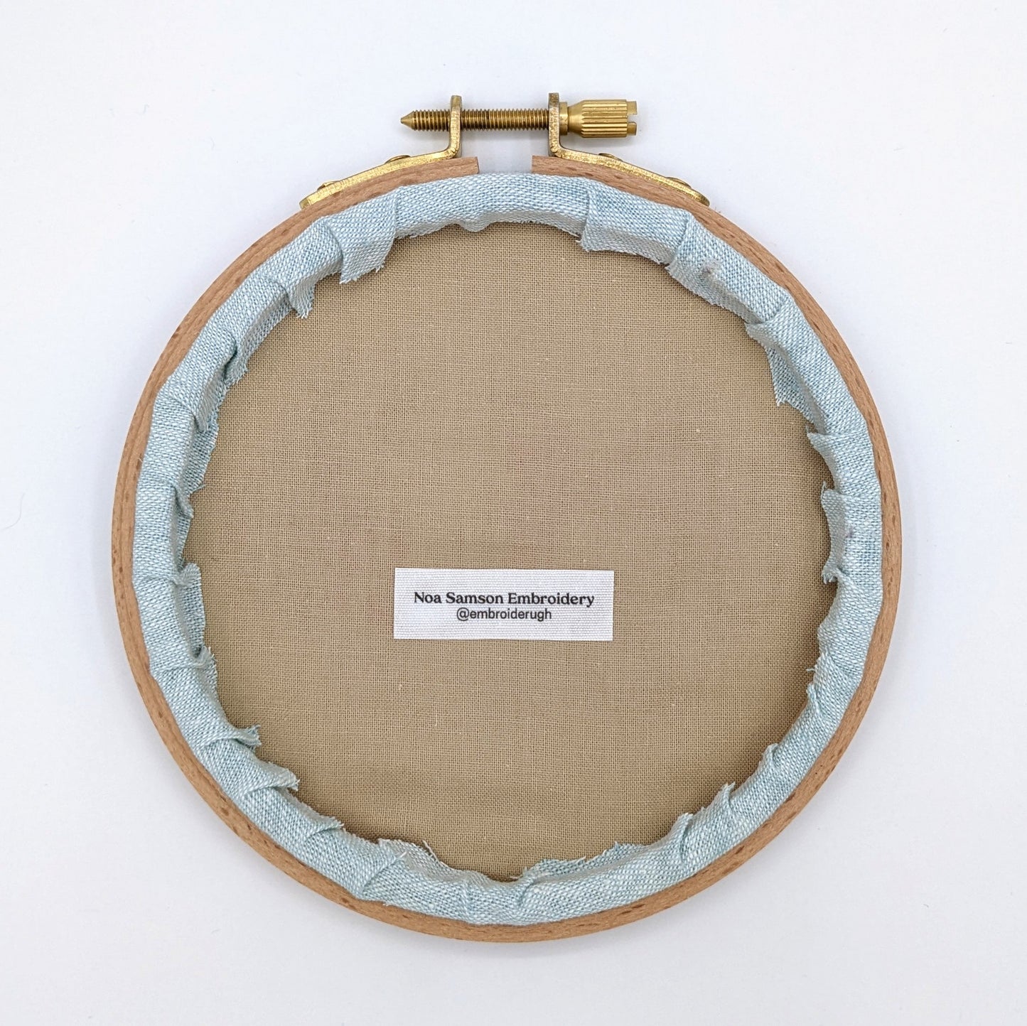 Pink Knitting Ugh Embroidery Hoop Art
