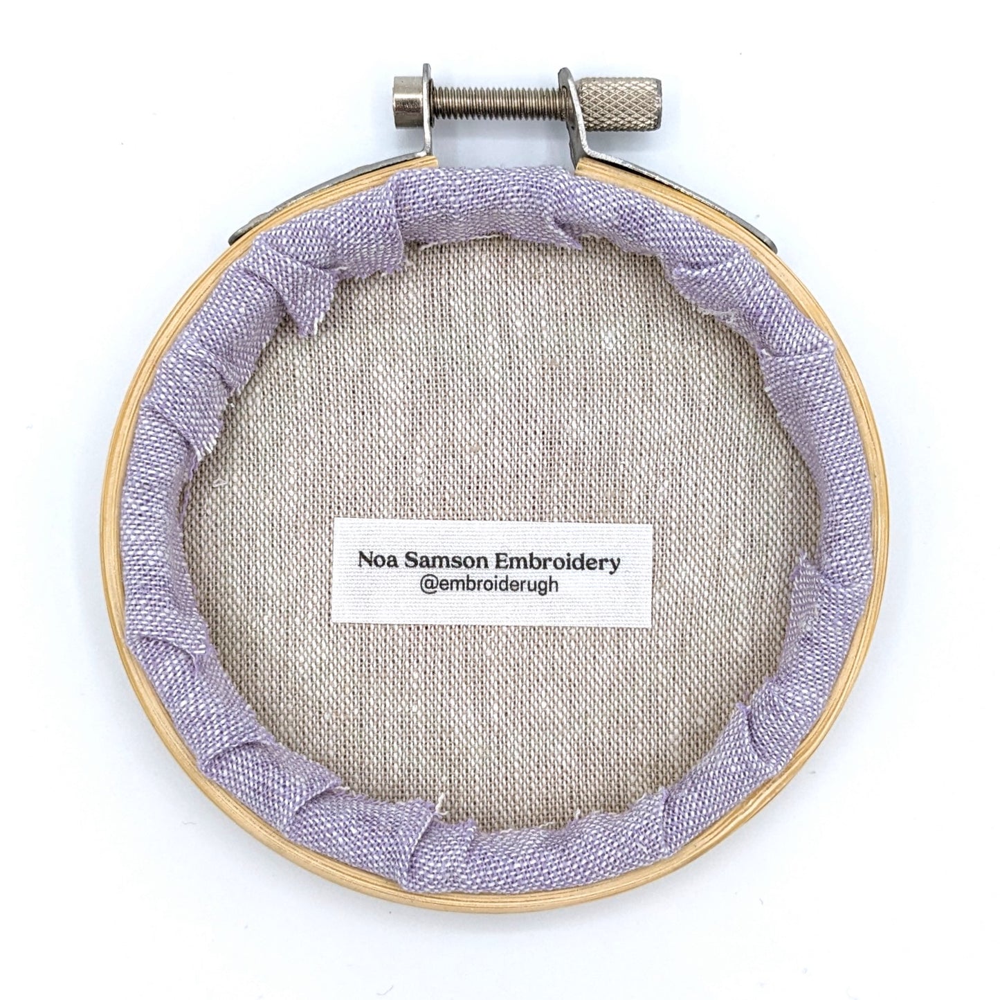 Green & Purple Candy Heart Ugh Embroidery Hoop Art